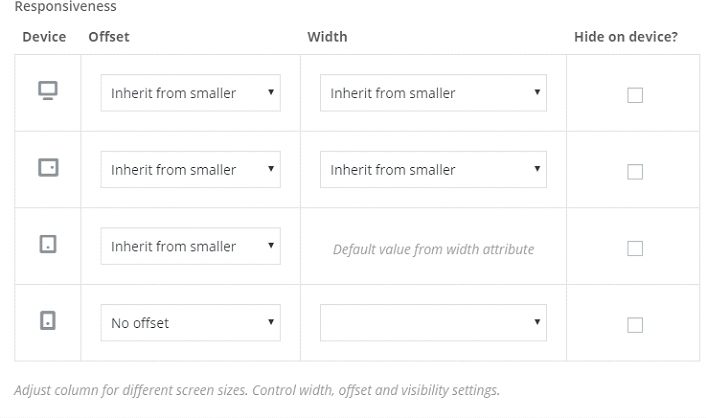 responsive columns