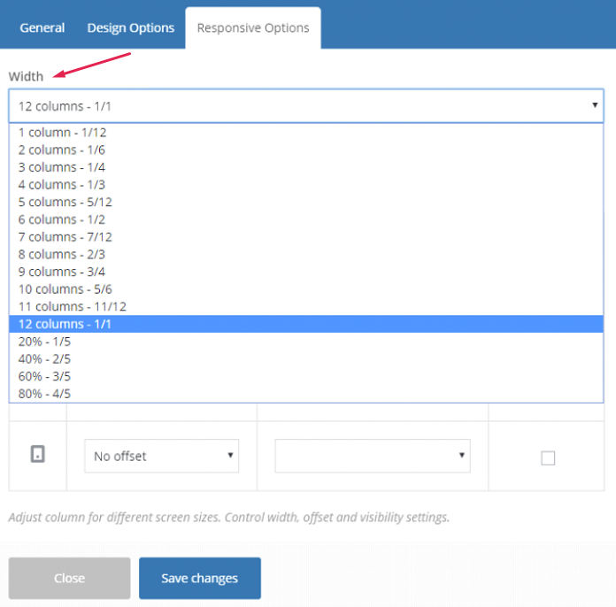 How To Set Up Responsive Options For Columns When Using The Wpbakery Page Builder Plugin Qode Help Center